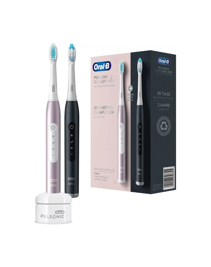Braun Oral-B toothbrush Pulsonic Slim 4900 rose - Luxe 4900 Kolor: CZARNY / rose gold with 2nd handpiece główny