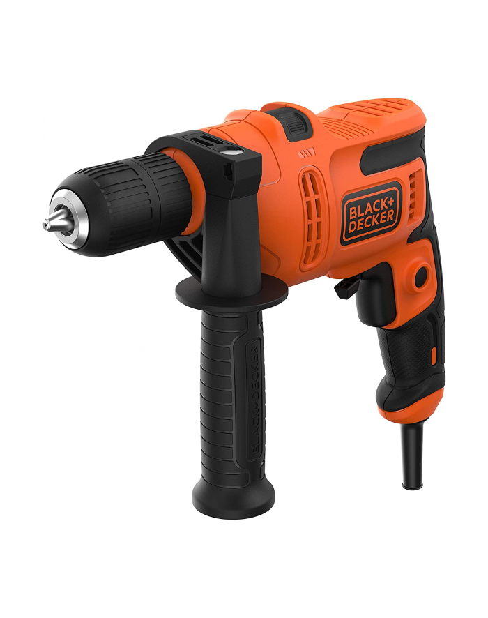 Kolor: CZARNY+decker BLACK + D-ECKER impact drill BEH200K-QS 500W - right / left czerwonyation, 13mm główny