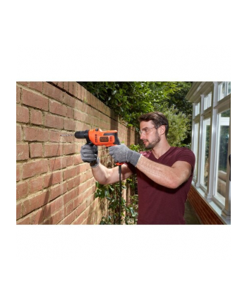 Kolor: CZARNY+decker BLACK + D-ECKER impact drill BEH200K-QS 500W - right / left czerwonyation, 13mm