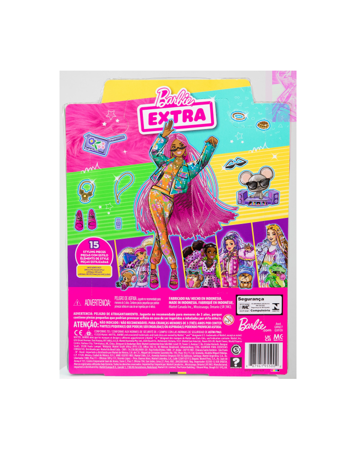 Barbie Extra with pink braids - GXF09 główny