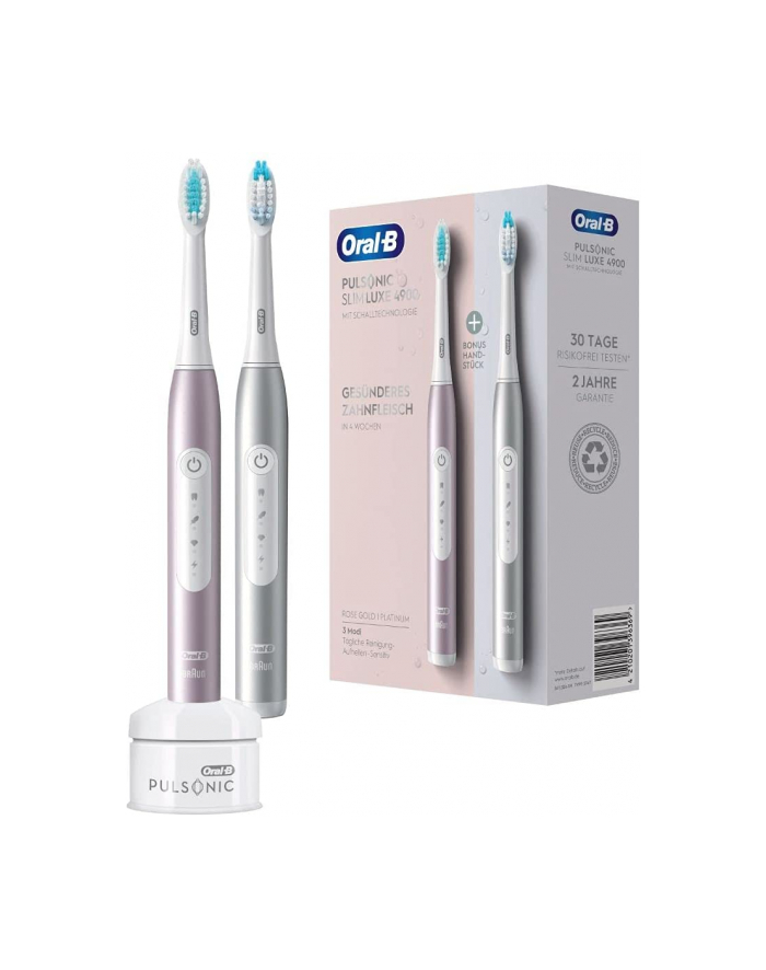 Braun Oral-B toothbrush Pulsonic Slim 4900 rose / - Luxe 4900 platinum / rose-gold with 2nd hands. główny
