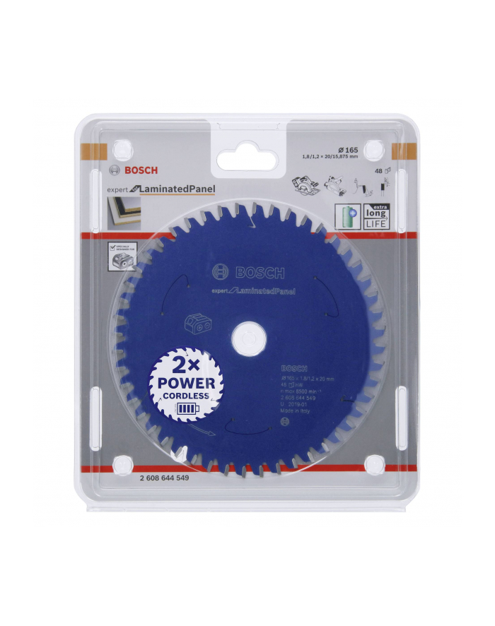 bosch powertools Bosch circular saw blade EfLP 165x20x1.8 / 1.2x48T - 2608644549 główny