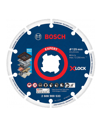 bosch powertools Bosch X-LOCK diamond metal disc Metal Cutting 125x22.23 - 2608900533