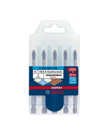 bosch powertools Bosch Expert HEX-9 HardCeramic roof tile drill set, ? 5mm