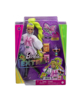 Barbie Lalka EXTRA MODA + akcesoria 11 HDJ44 GRN27 MATTEL