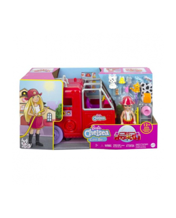 Barbie Chelsea Wóz strażacki z lalką HCK73 p1 MATTEL