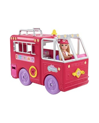 Barbie Chelsea Wóz strażacki z lalką HCK73 p1 MATTEL