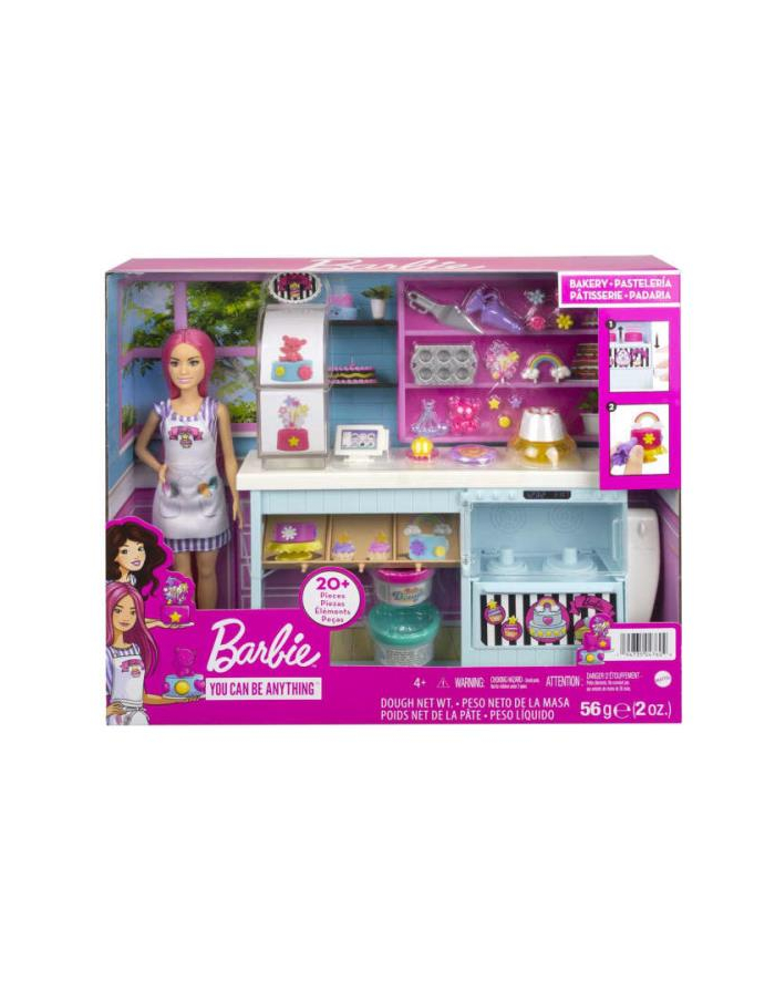 Barbie Cukiernia Zestaw z lalką HGB73 p3 MATTEL główny