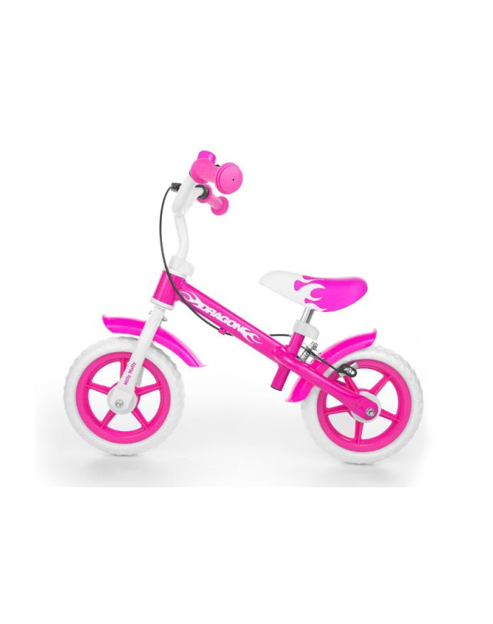 Rowerek biegowy Dragon z hamulcem różowy pink. MILLY MALLY główny