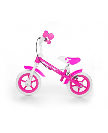 Rowerek biegowy Dragon z hamulcem różowy pink. MILLY MALLY
