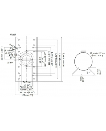 hikvision Adapter słupowy do kamer DS-1275ZJ-SUS nr 2