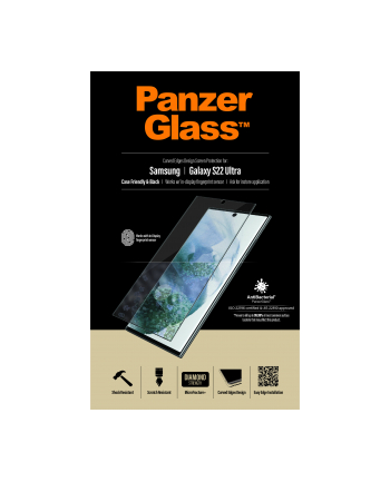 panzerglass Szkło hartowane E2E Microfracture Samsung S22 Ultra G908 Case Friendly AntiBacterial