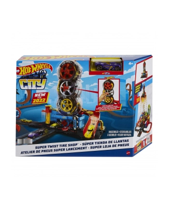 Hot Wheels Wyścigowy warsztat opon Zestaw HDP02 MATTEL