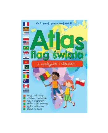 foksal Książka Atlas flag świata z naklejkami i plakatem