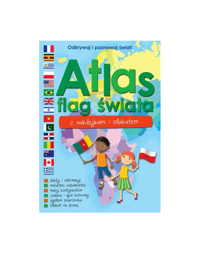 foksal Książka Atlas flag świata z naklejkami i plakatem główny