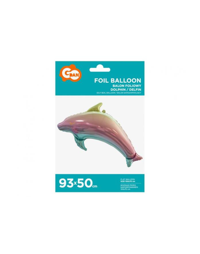 godan Balon foliowy Delfin tęczowy 93cm główny