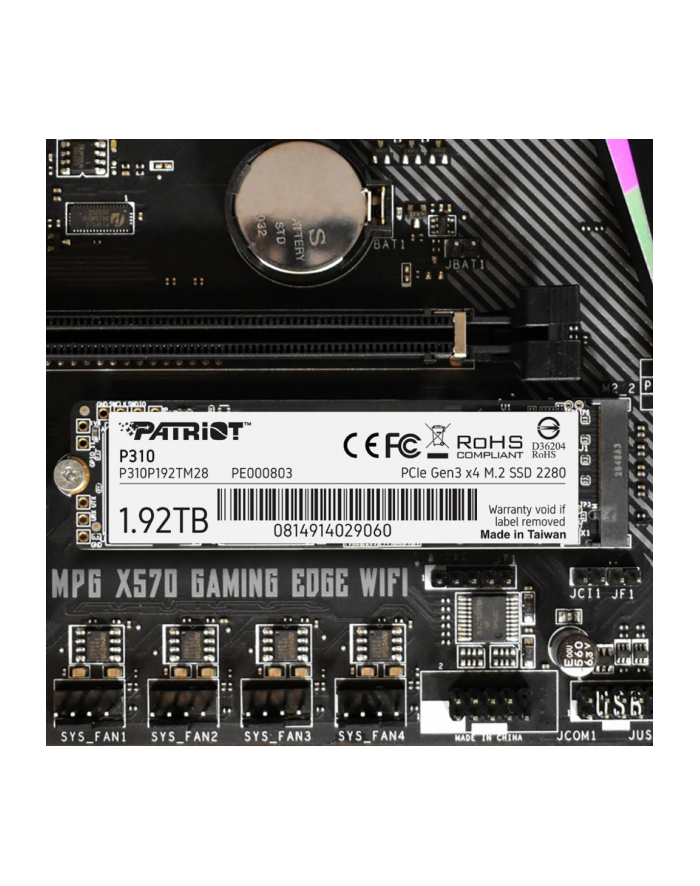 patriot Dysk SSD P310 1.92TB m.2 2280 2100/1800 PCIe NVMe Gen3 x 4 główny