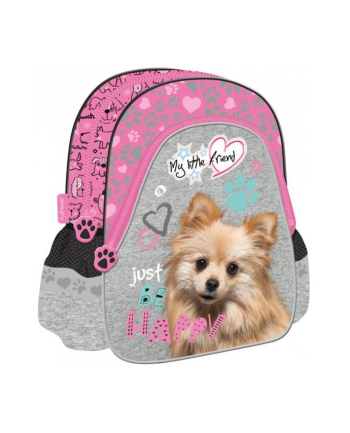 majewski Plecak przedszkolny My Little Friend różowy pies / pink dog