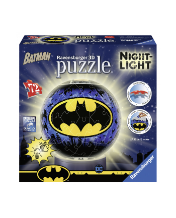 Puzzle kuliste 72el 3D Batman świecąca kula 110803 RAVENSBURGER