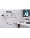 aukey CB-CL03 Black nylonowy kabel Lightning-USB C | USB Power Delivery USB-PD | 2m | certyfikat MFi Apple - nr 12