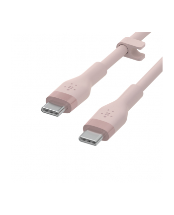 belkin Kabel BoostCharge USB-C do USB-C 2.0 silikonowy 2m, różowy