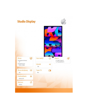apple Studio Display - Nano-Texture Glass - VESA Mount Adapter (Stand not included)