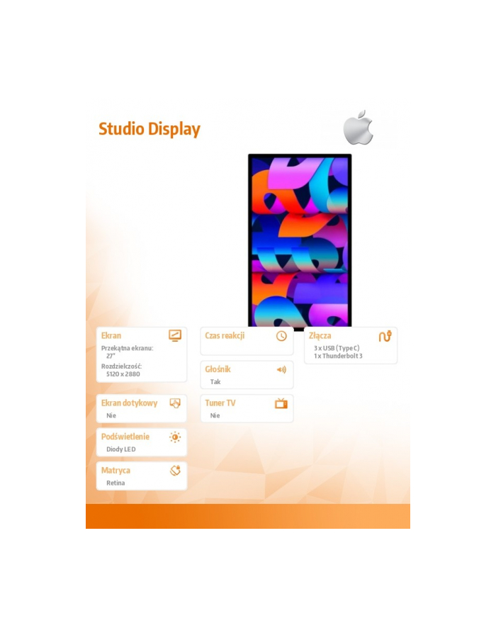 apple Studio Display - Nano-Texture Glass - VESA Mount Adapter (Stand not included) główny