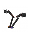 icybox Uchwyt na dwa monitory IB-MSG304BL-T do 32 cali z Hub i podświetleniem RGB - nr 1