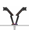 icybox Uchwyt na dwa monitory IB-MSG304BL-T do 32 cali z Hub i podświetleniem RGB - nr 5