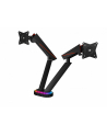 icybox Uchwyt na dwa monitory IB-MSG304BL-T do 32 cali z Hub i podświetleniem RGB - nr 6