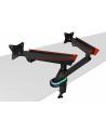 icybox Uchwyt na dwa monitory IB-MSG304BL-T do 32 cali z Hub i podświetleniem RGB - nr 9