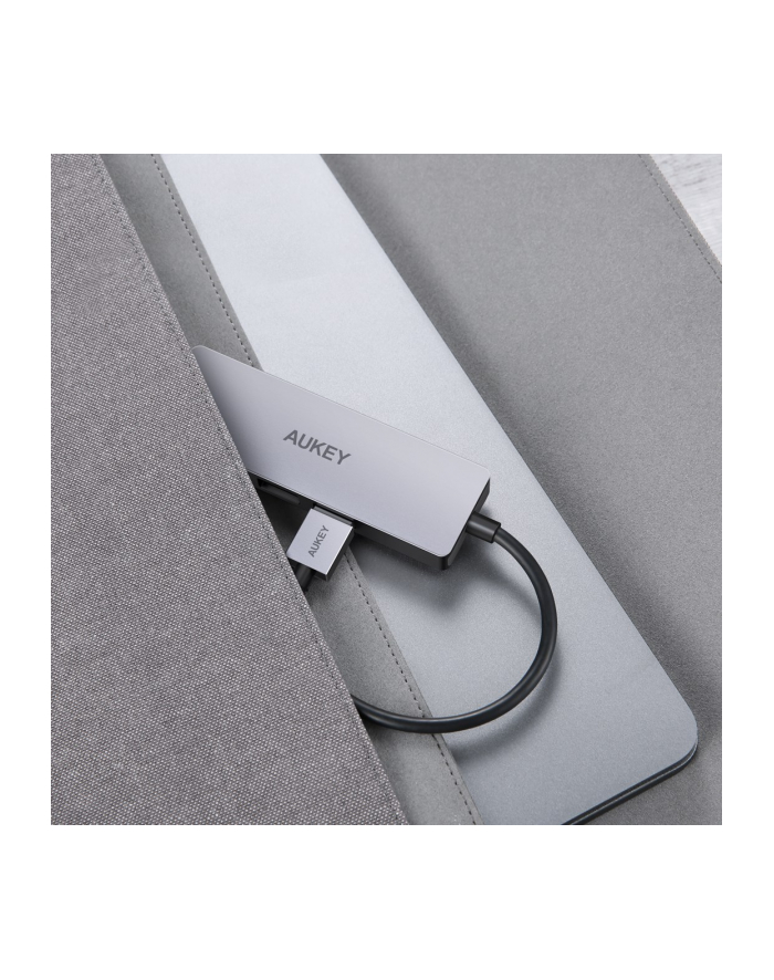 aukey CB-H36 aluminiowy HUB USB-A | Ultra Slim | 4w1 | 4xUSB 3.0 | 5Gbps główny