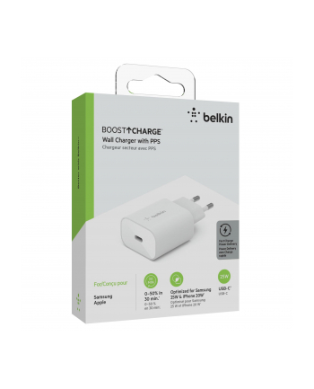 belkin Ładowarka sieciowa 25W USB-C Power Delivery 3.0 PPS biała
