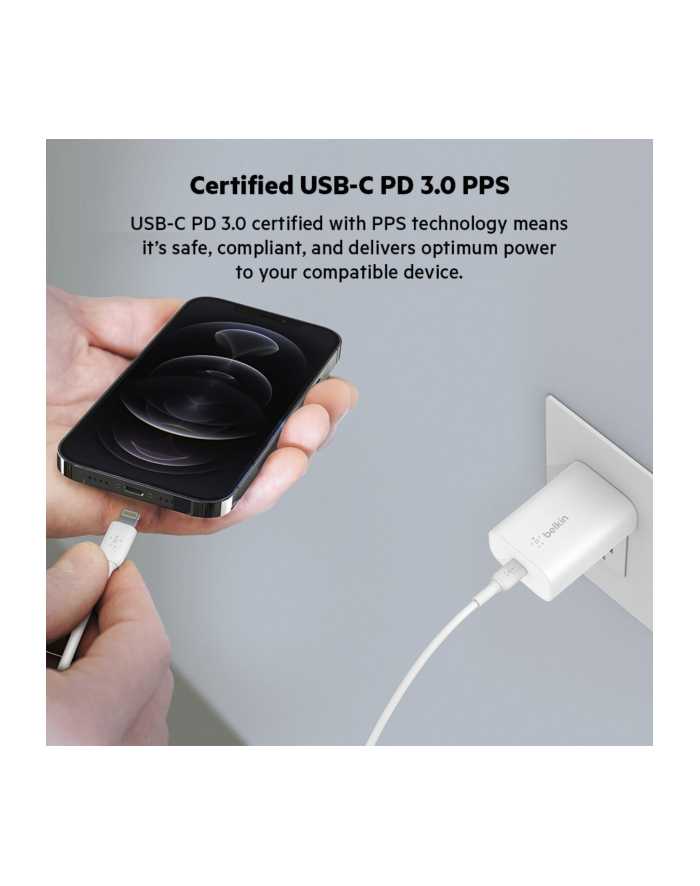 belkin Ładowarka sieciowa 25W USB-C Power Delivery 3.0 PPS biała główny