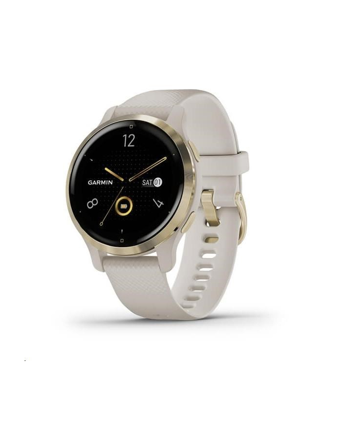 Garmin Venu 2S jasnozłoty Komunikacja: Bluetooth, ANT+, WiFi | Wyświetlacz: 1,3'' | Pulsometr | GPS | Wodoszczelność 5 ATM główny