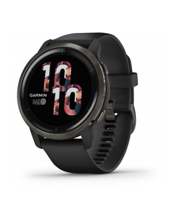 Garmin Venu 2 czarny Komunikacja: Bluetooth, ANT+, WiFi | Wyświetlacz: 1,3'' | Pulsometr | GPS | Wodoszczelność 5 ATM nr 2