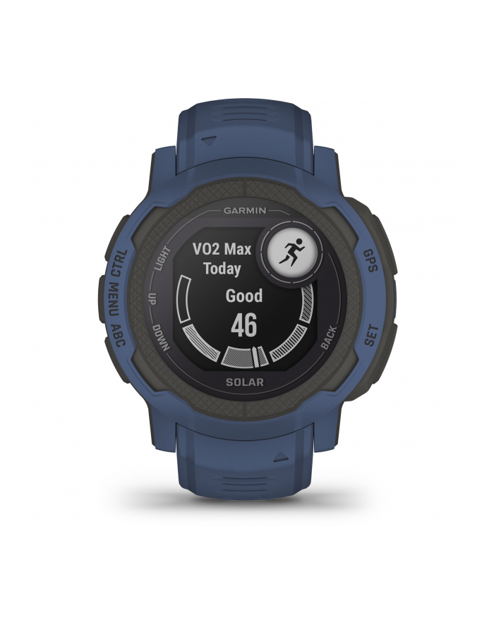 Garmin Instinct 2 Solar z czujnikiem tętna HRM Elevate (ciemnobłękitny / ciemnobłękitny pasek) główny