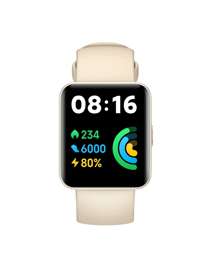 Xiaomi Redmi Watch 2 Lite Beige Bluetooth 5.0 (BLE) | Wyświetlacz: 1.55” | HR | GPS | Wodoszczelność: 5ATM | Materiał wykonania: TPE główny