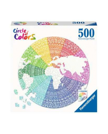 Puzzle 500el koło Circle of Colors Paleta kolorów Mandala 171682 RAVENSBURGER