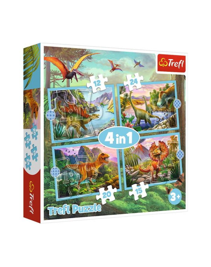Puzzle 4w1 Wyjątkowe dinozaury 34609 Trefl główny
