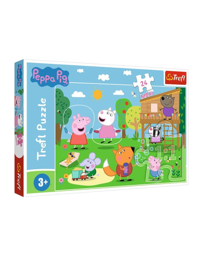 Puzzle 24el Maxi Zabawy na polanie Świnka Peppa. Peppa Pig 14342 Trefl główny