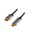 logilink Kabel DisplayPort 4K/60 Hz,DP do HDMI aluminiowy 2m - nr 1