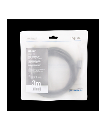 logilink Kabel HDMI 4K/60Hz, aluminium 3m Czarny