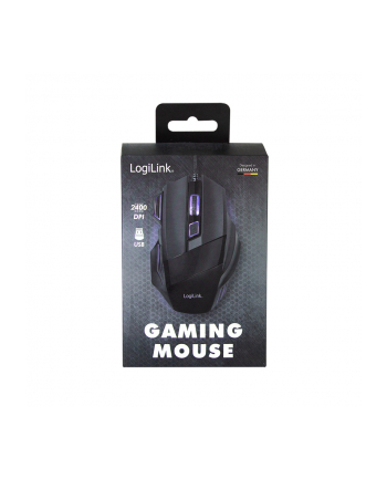 logilink Optyczna mysz gamingowa  2400 dpi, Czarna