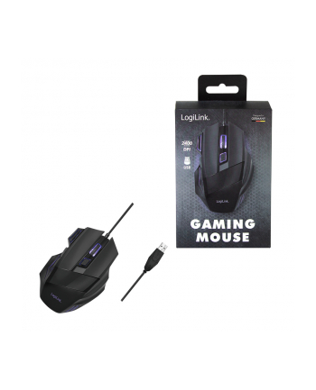 logilink Optyczna mysz gamingowa  2400 dpi, Czarna