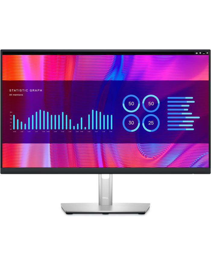 Monitor DELL P2423D-E 23.8 cala IPS LED QHD (2560x1440)/16:9/HDMI/DP/USB-C/4xUSB 3.2/RJ45/3Y AES główny