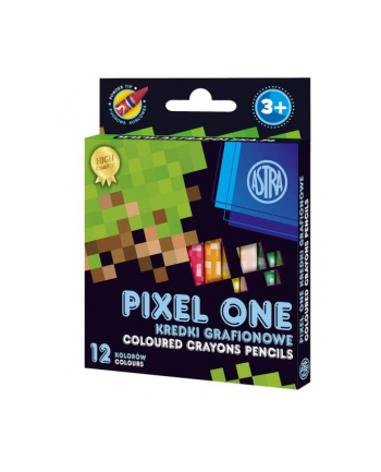 astra Kredki grafionowe Pixel One 12 kolorów 316121007