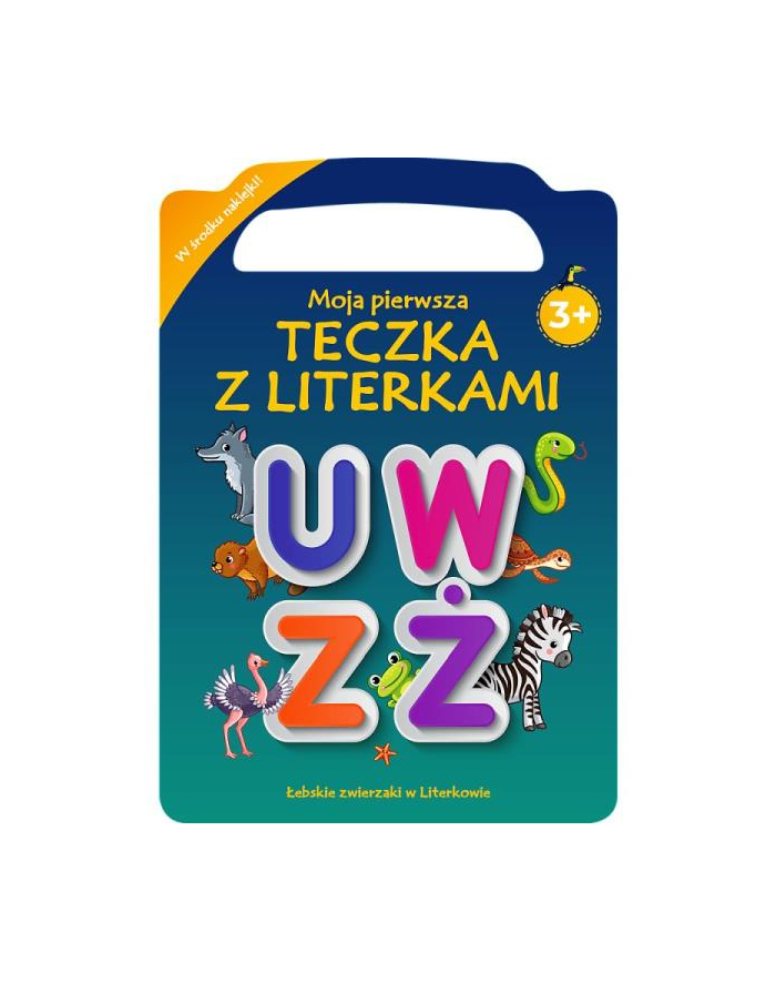 Łebskie zwierzaki w literkowie. Moja pierwsza teczka z literkami. Literki U-Ż KS66621 Trefl główny