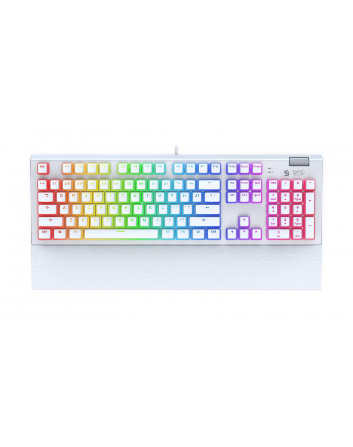 spc gear Klawiatura gamingowa - GK650K Omnis Kailh Brown RGB Onyx White Pudding Edition główny