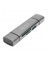 digitus Czytnik kart 3-portowy USB Typ C/ USB 3.0 SuperSpeed SD Micro SD HQ  aluminium Szary - nr 23